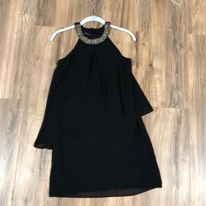Beaded Black Layer Dress